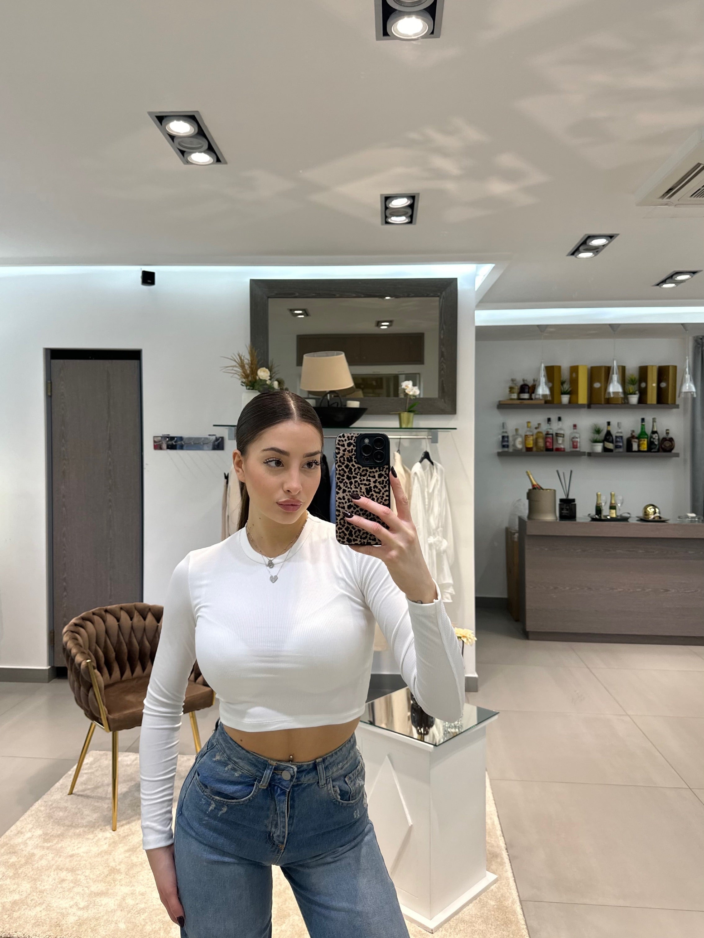MAGLIA CROP BIANCA