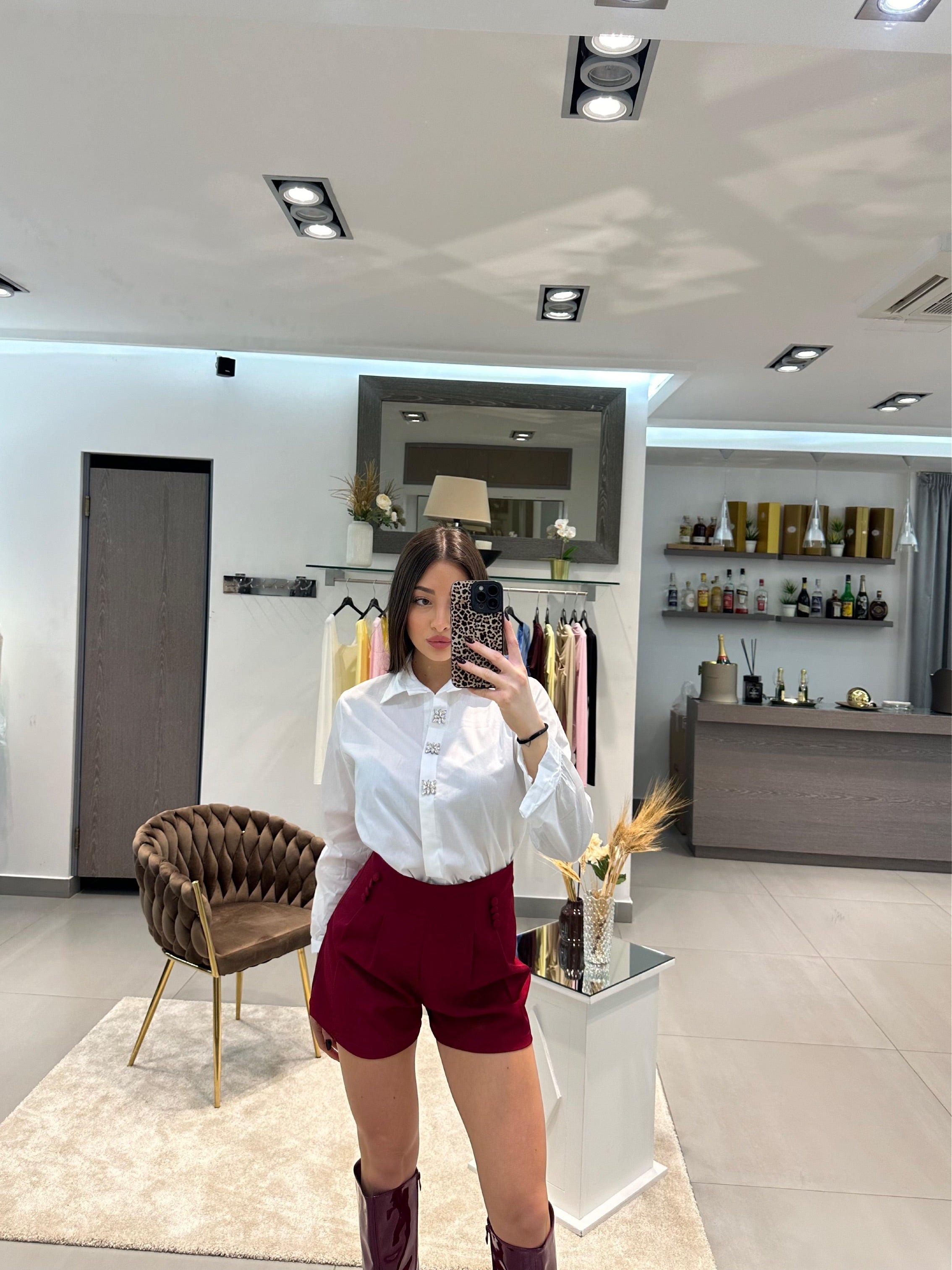 PANTALONCINO ELSA BORDEAUX