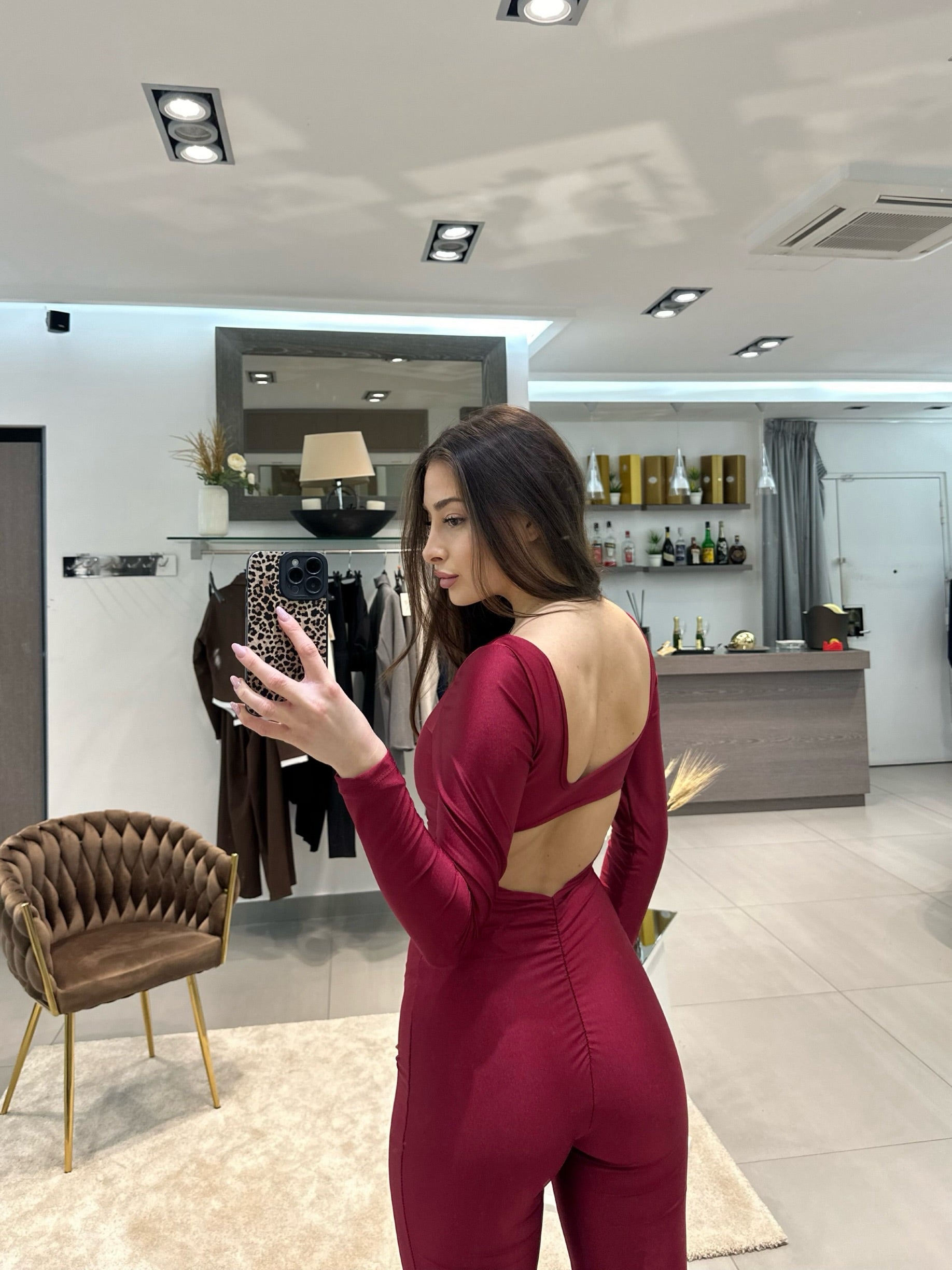 JUMPSUIT ANGELYCA BORDEAUX