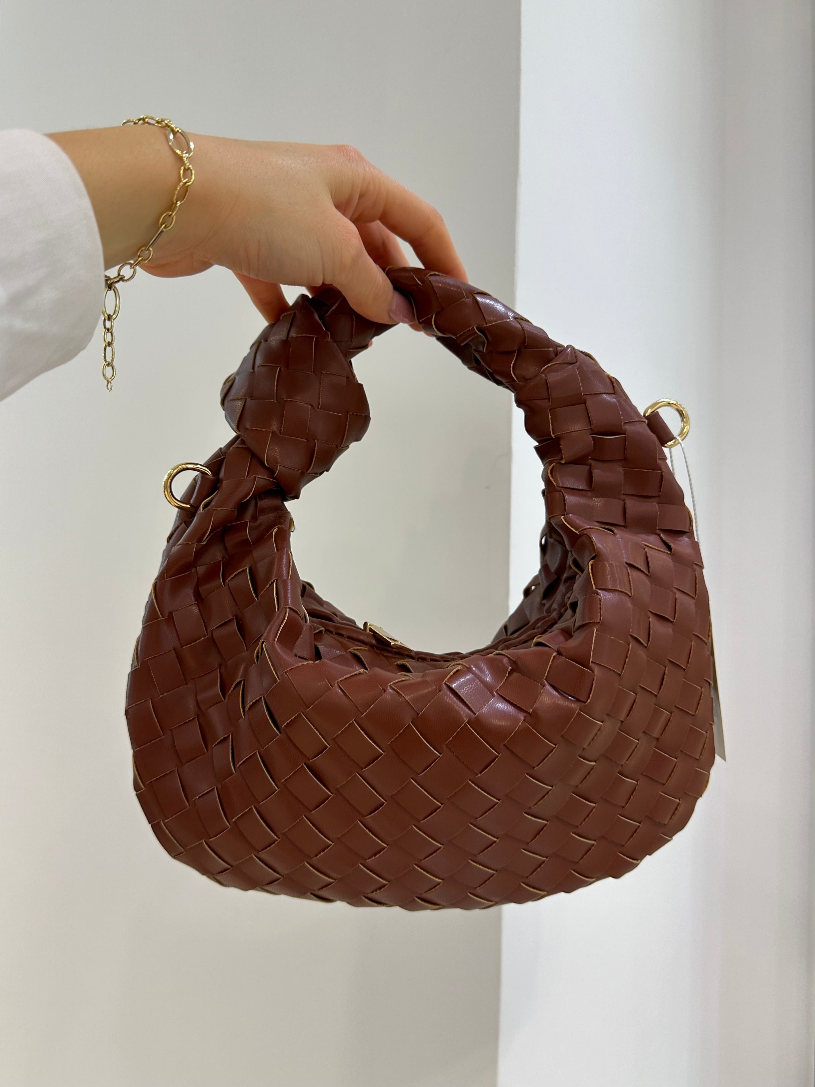 BORSA INTRECCIO BROWN