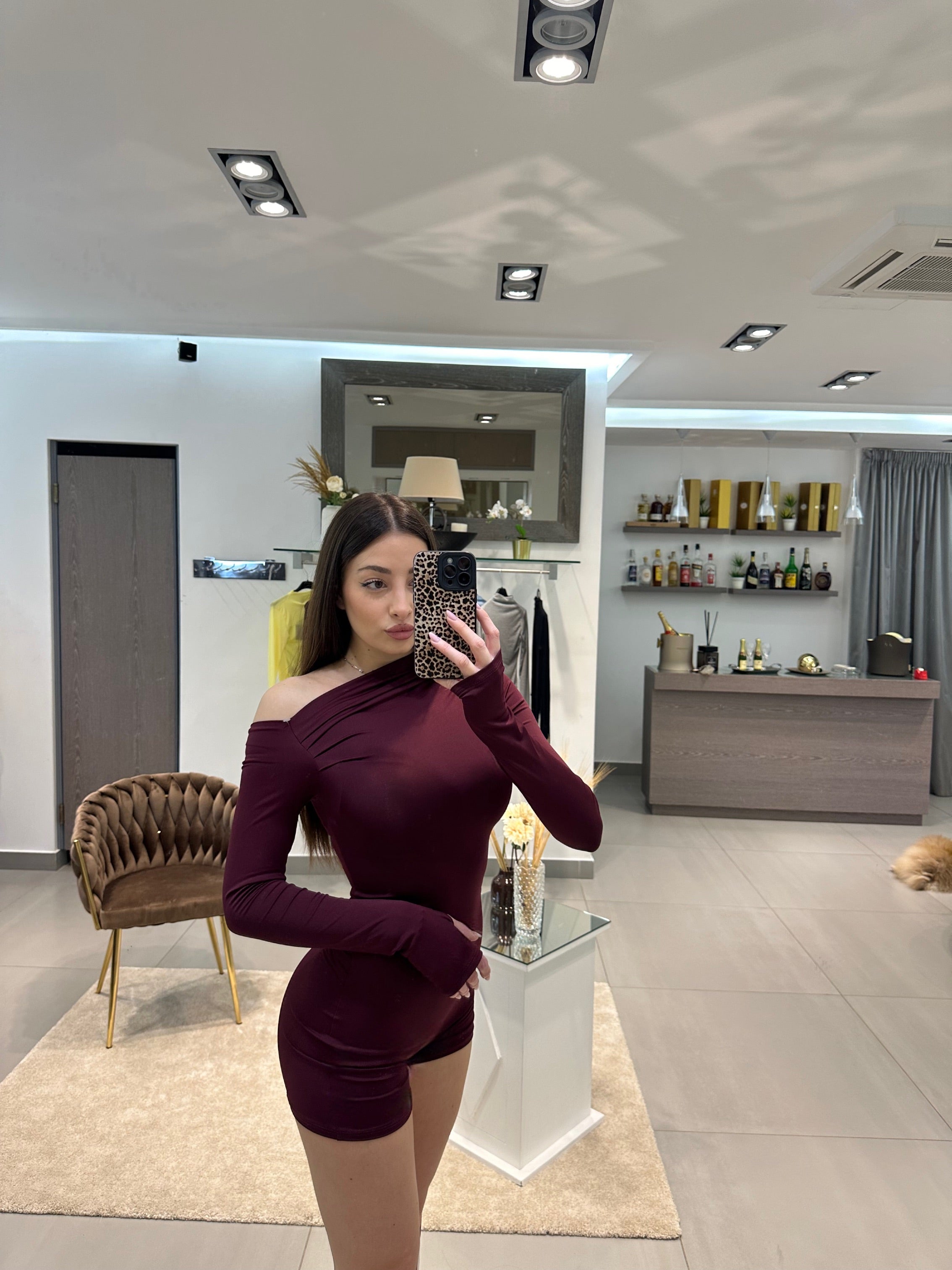 JUMPSUIT LUNA CORTA BORDEAUX