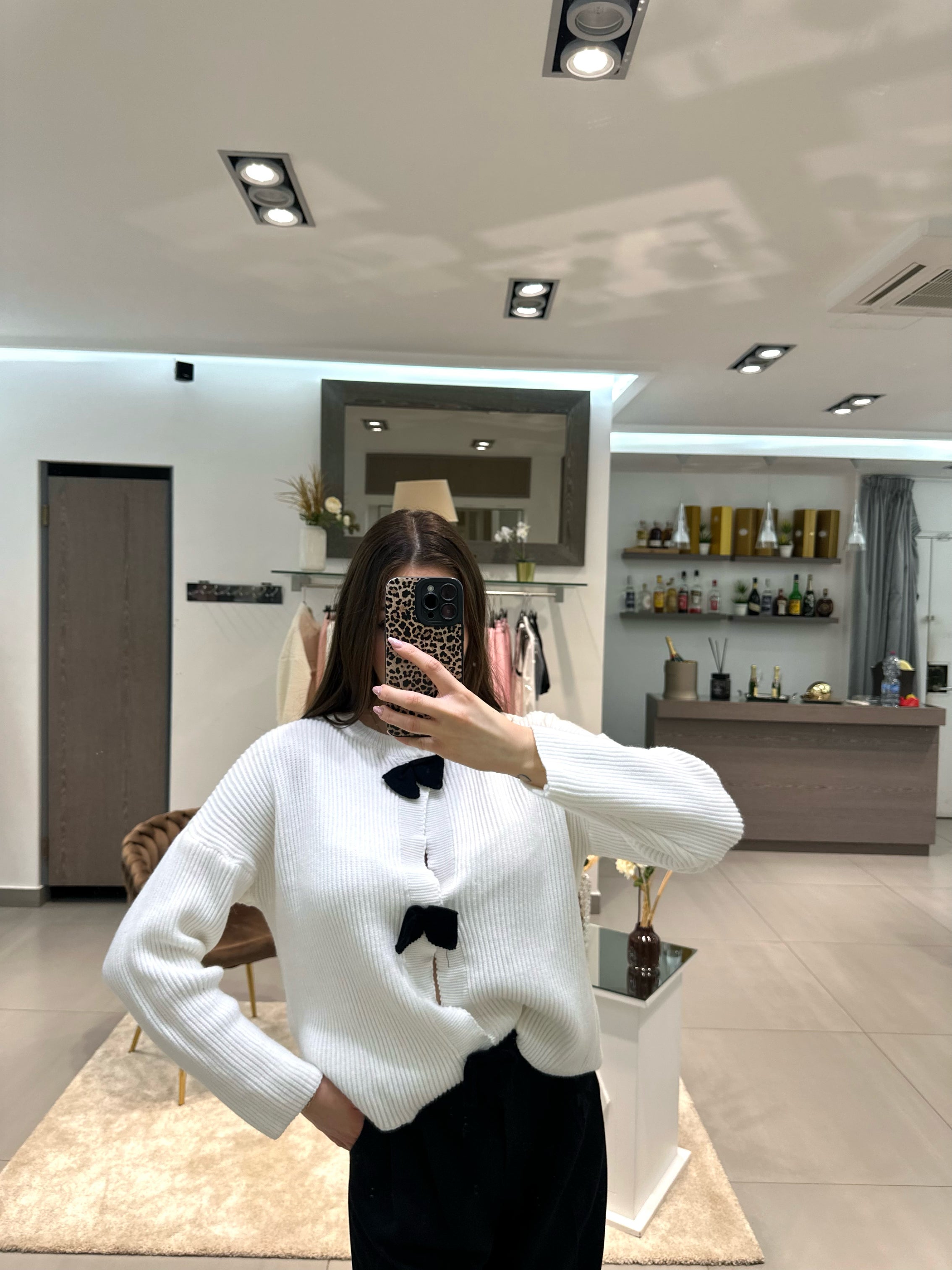 CARDIGAN FIOCCO WHITE