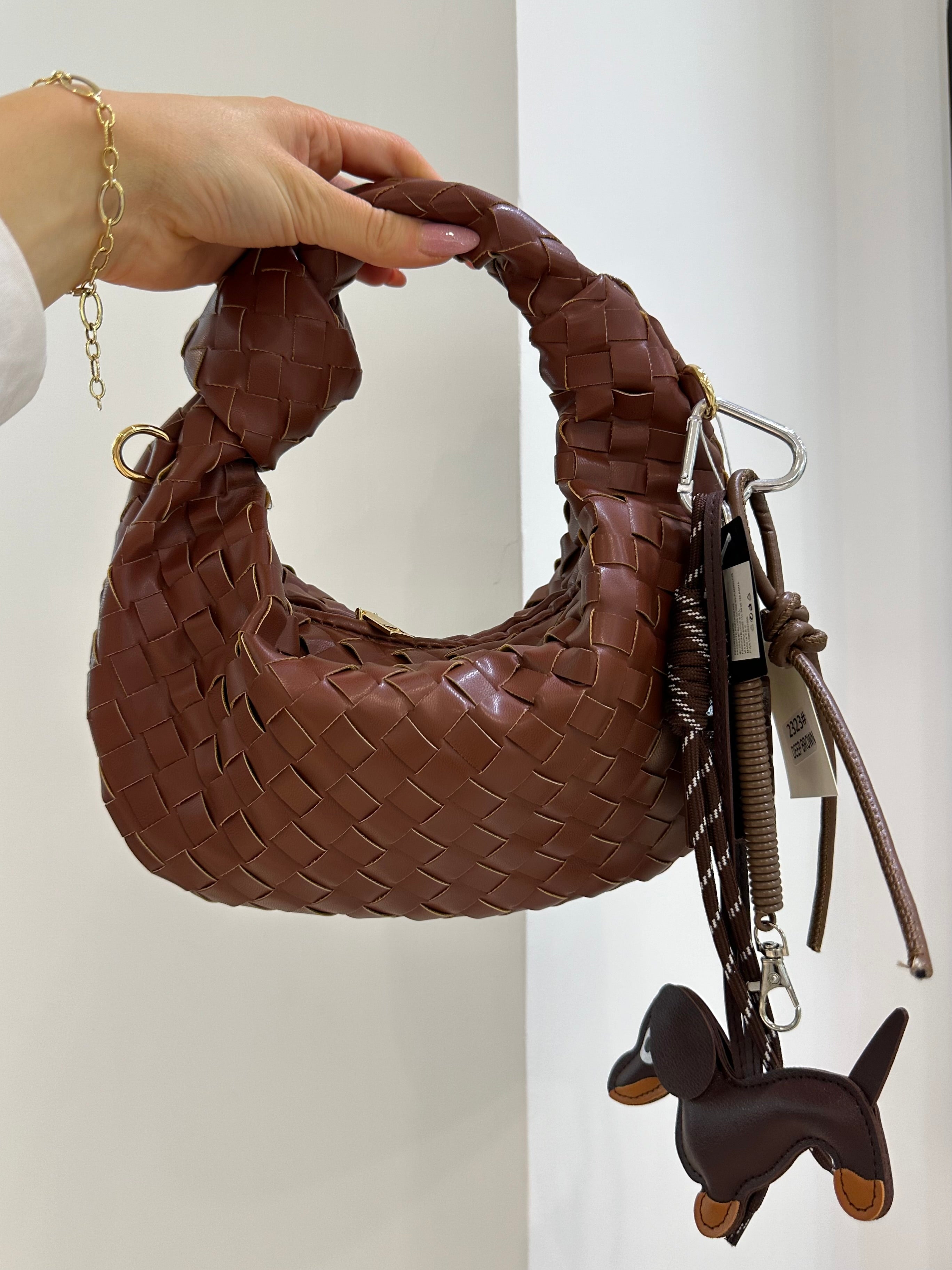 BORSA INTRECCIO BROWN