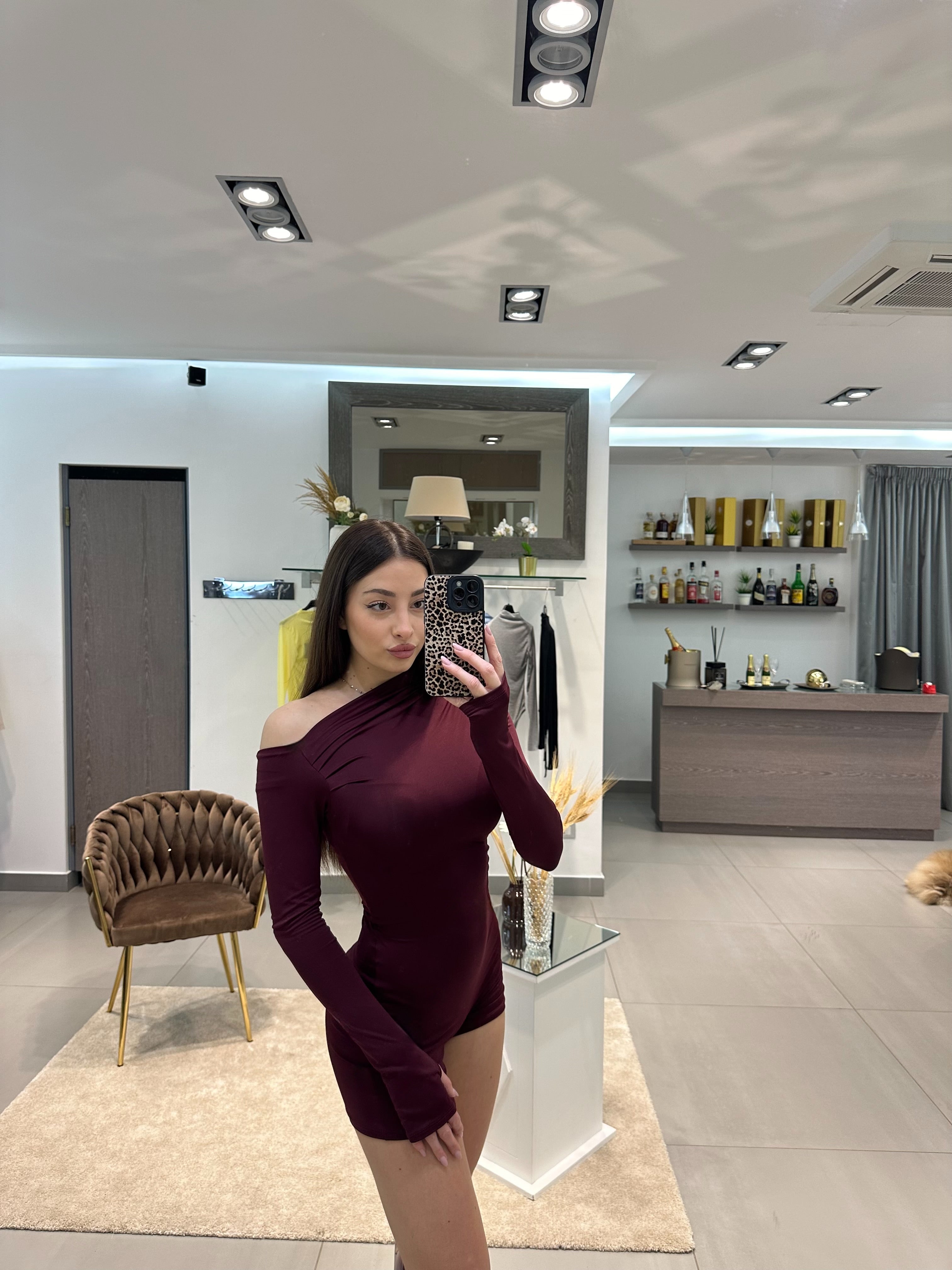 JUMPSUIT LUNA CORTA BORDEAUX