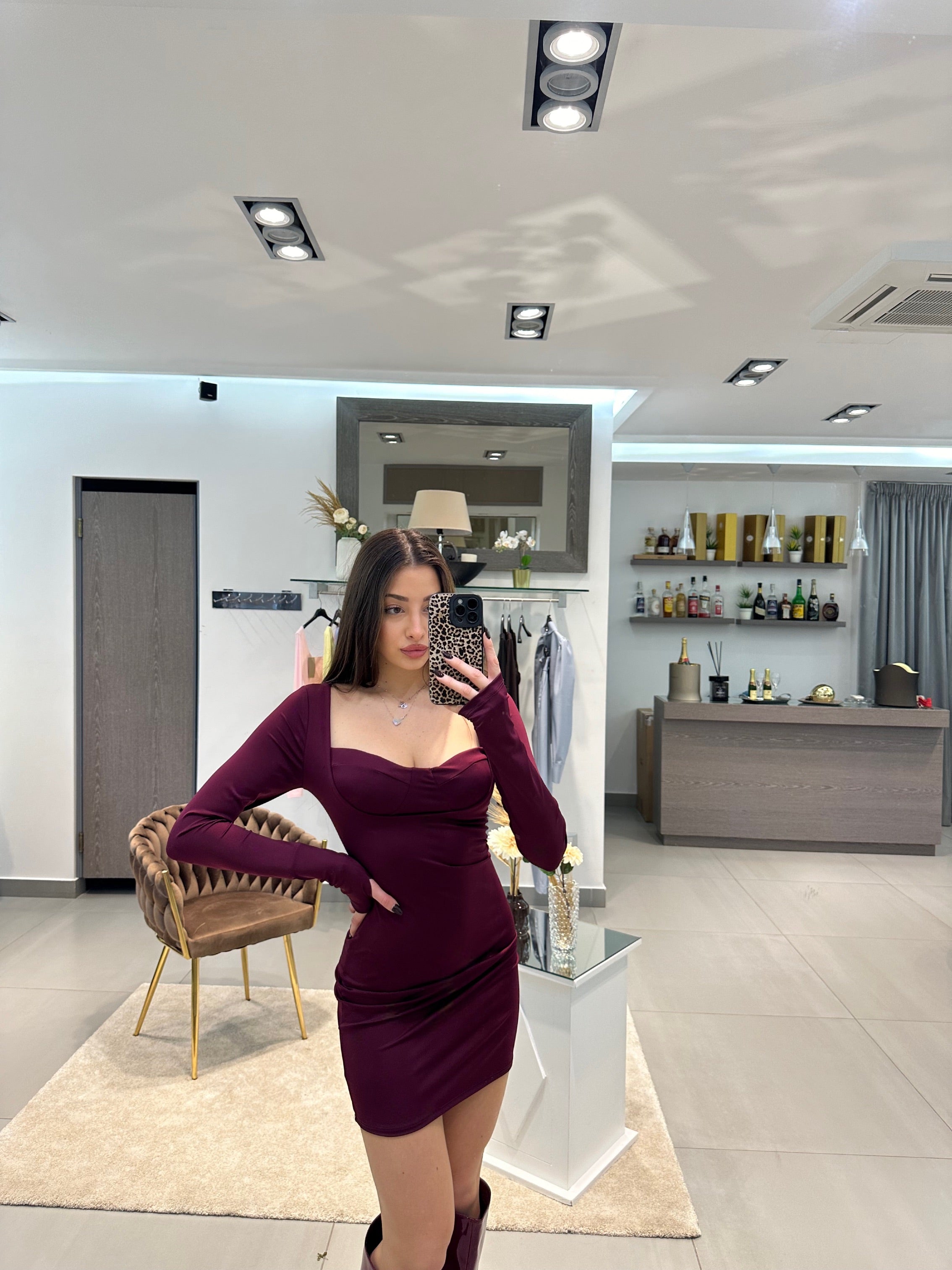 ABITO DENISE BORDEAUX