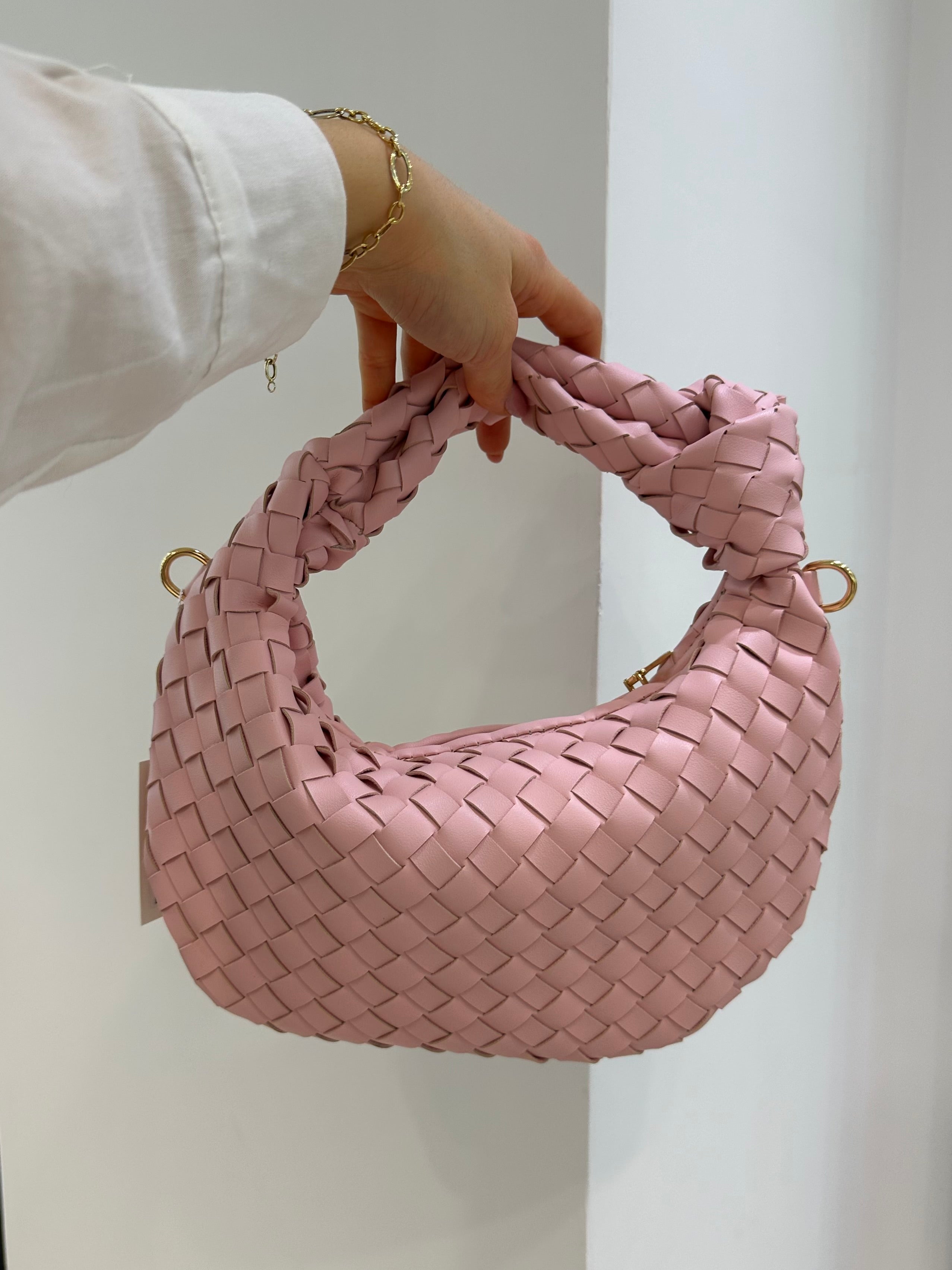 BORSA INTRECCIO PINK