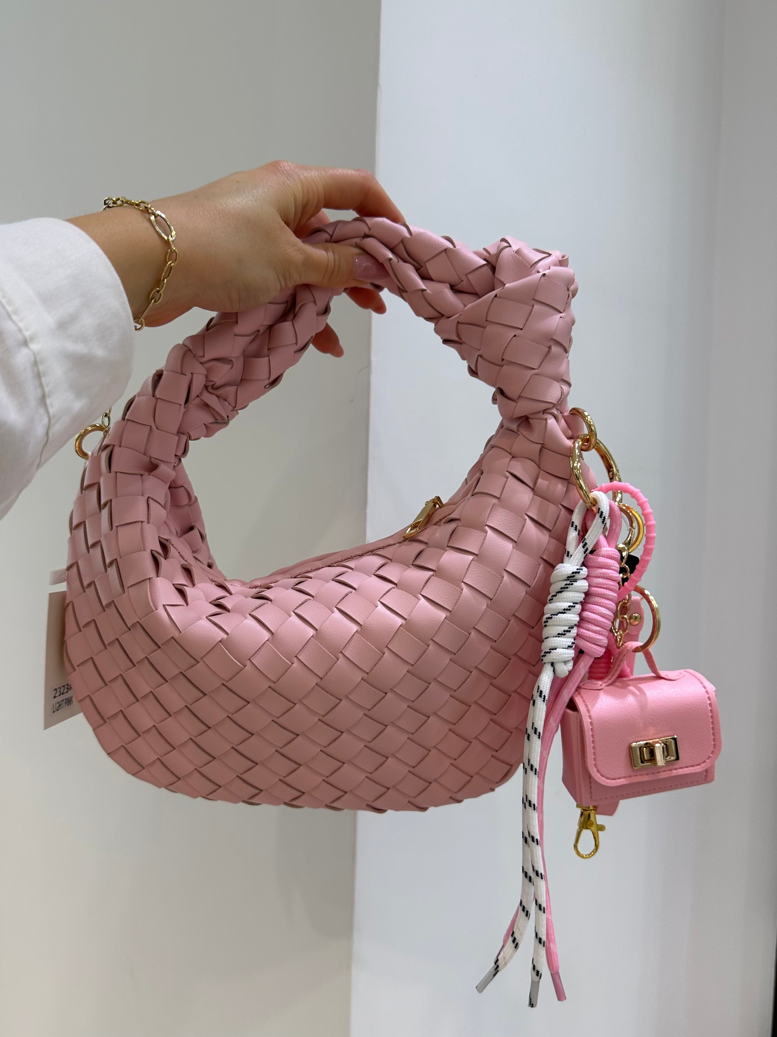 BORSA INTRECCIO PINK