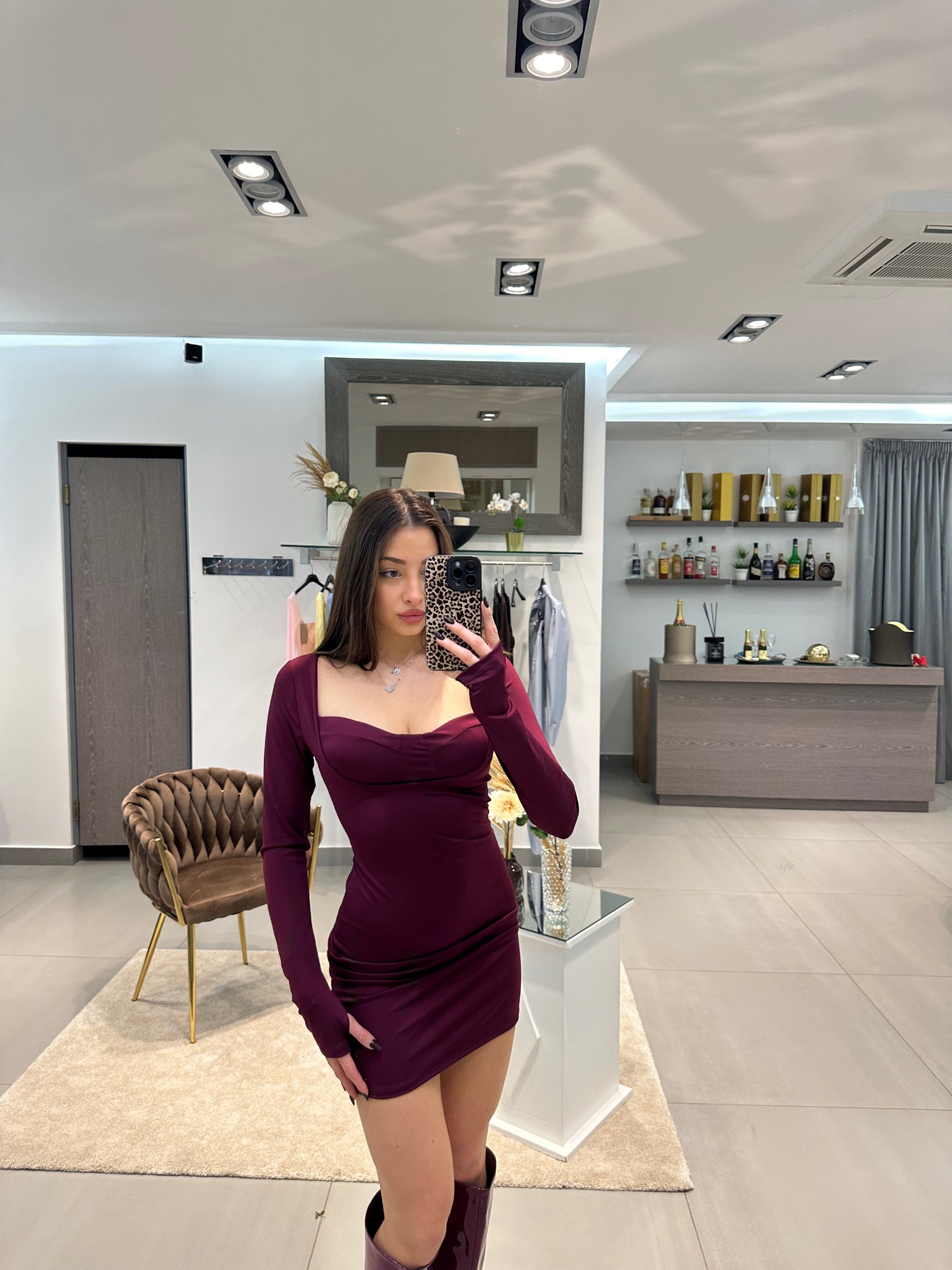 ABITO DENISE BORDEAUX