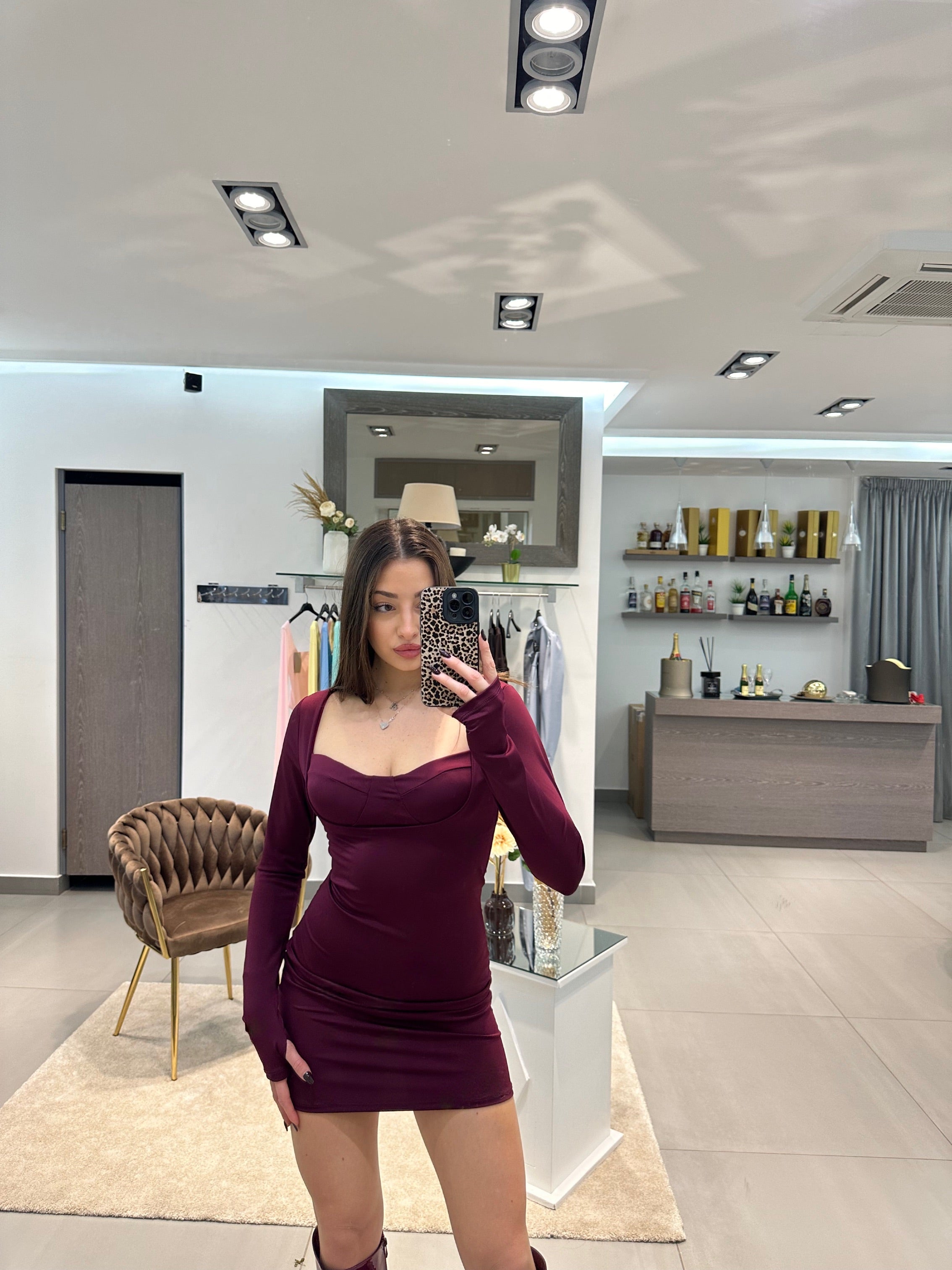 ABITO DENISE BORDEAUX