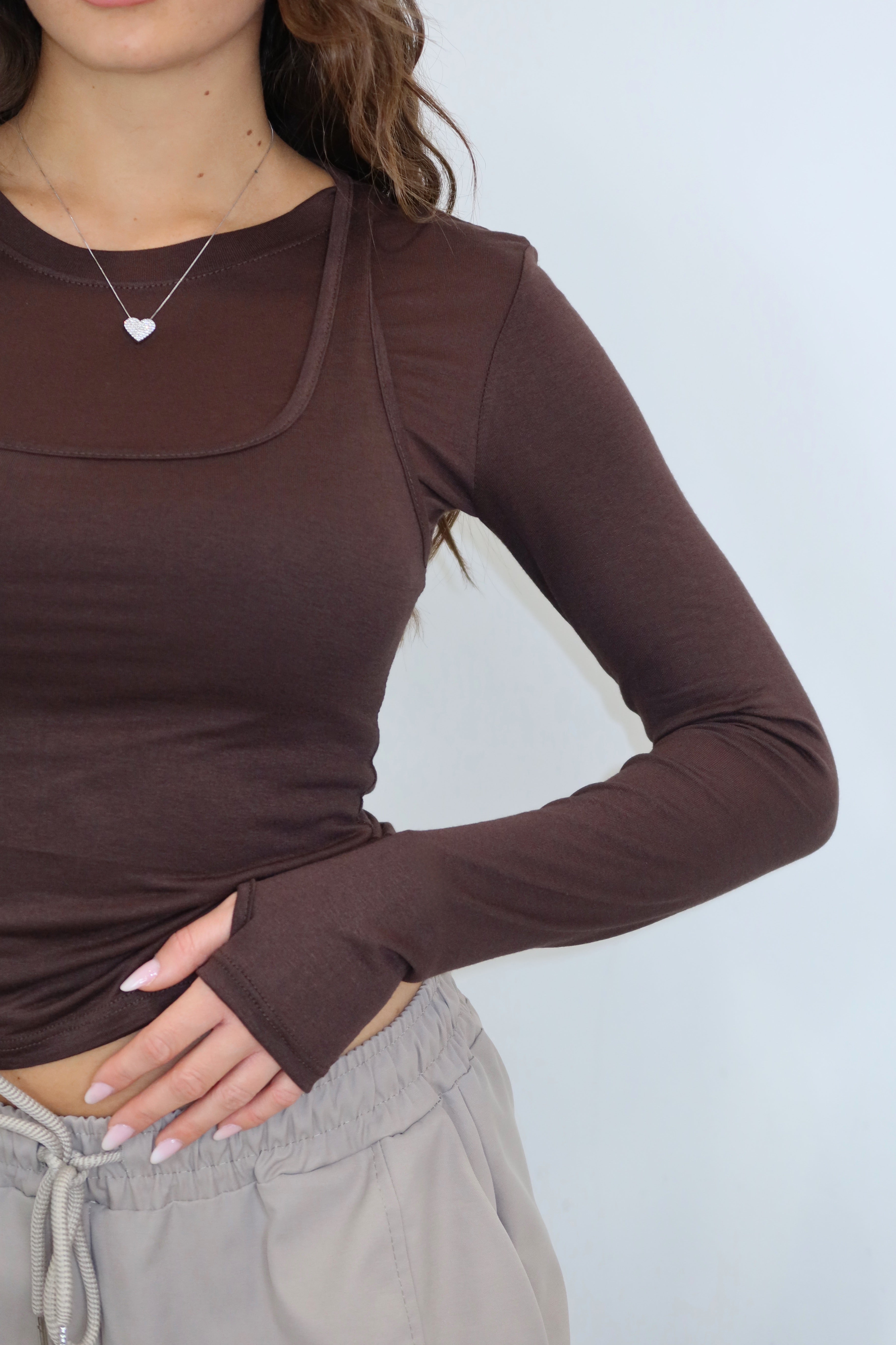 MAGLIA OMBRA Marrone