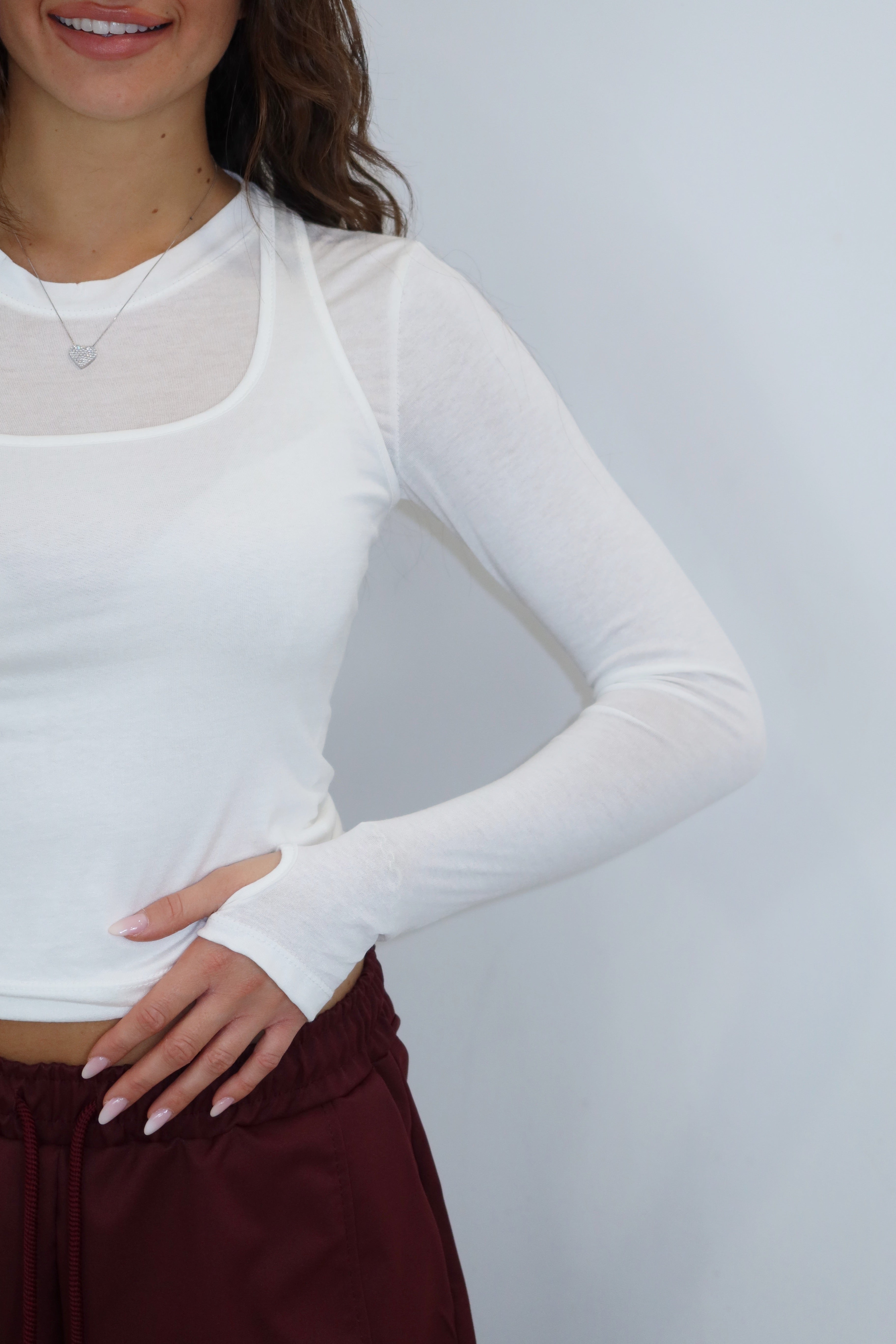 MAGLIA OMBRA Bianco
