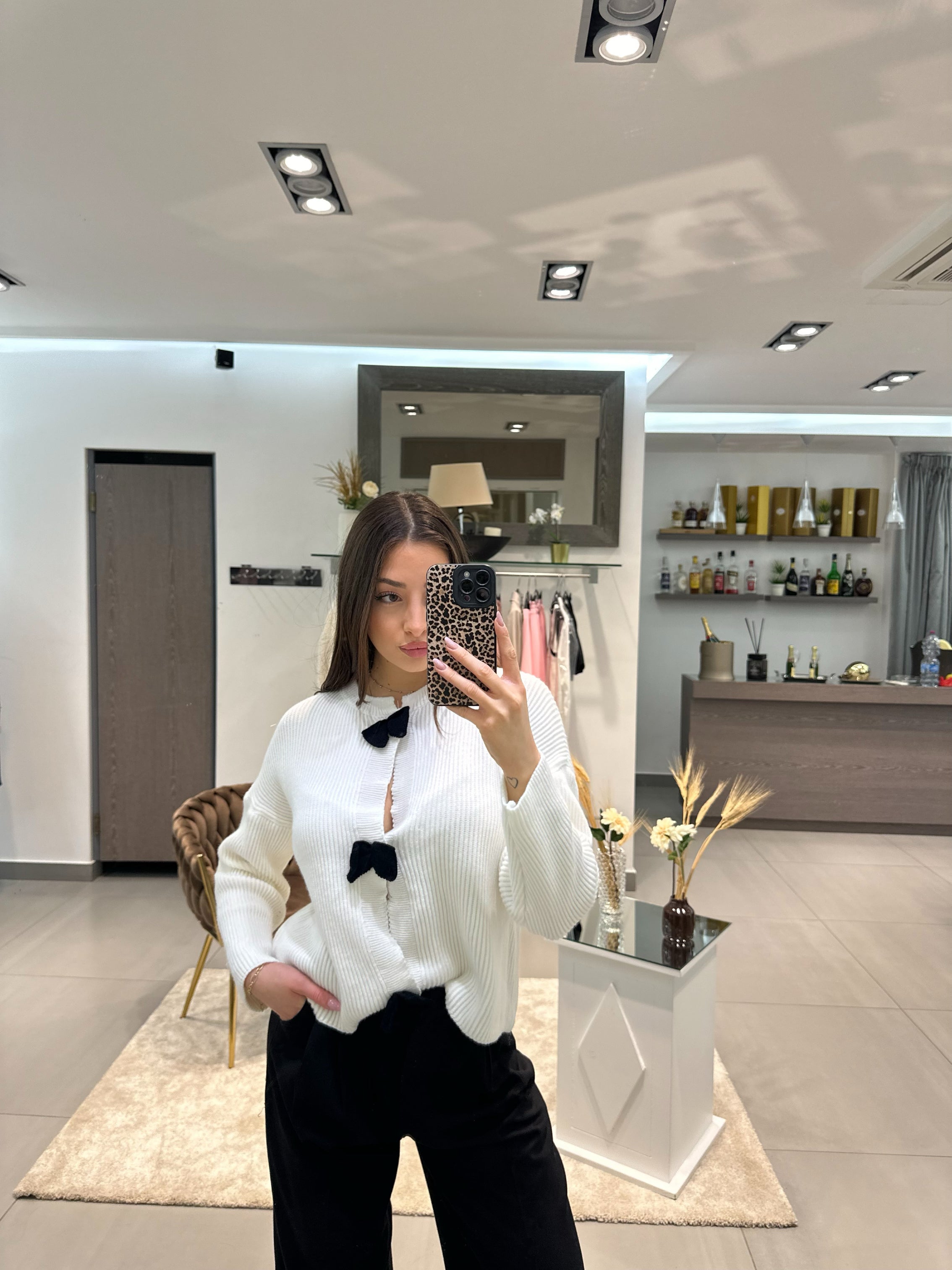 CARDIGAN FIOCCO WHITE